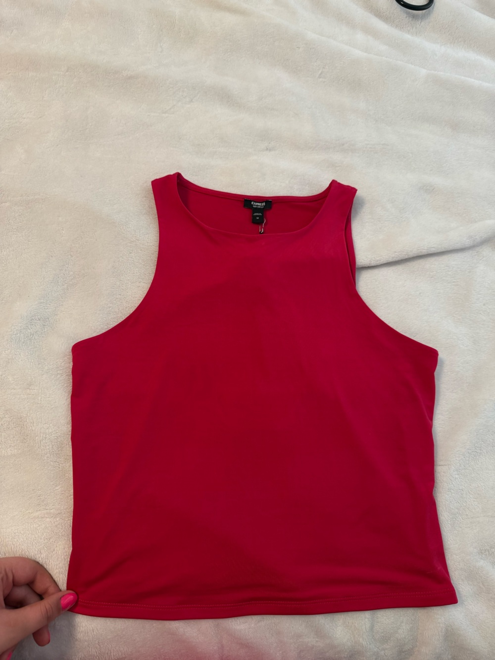 Express Hot Pink High Scoop Tank